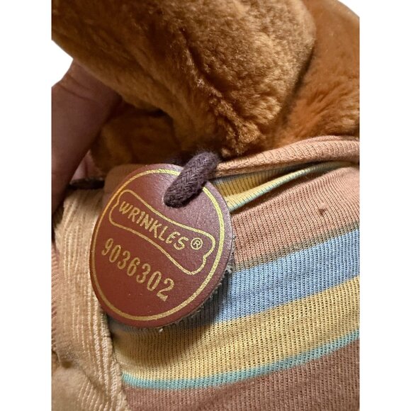 Ganz Wrinkles Plush Dog Hand Puppet Movable Mouth Corduroy Outfit Toy - Picture 3 of 10